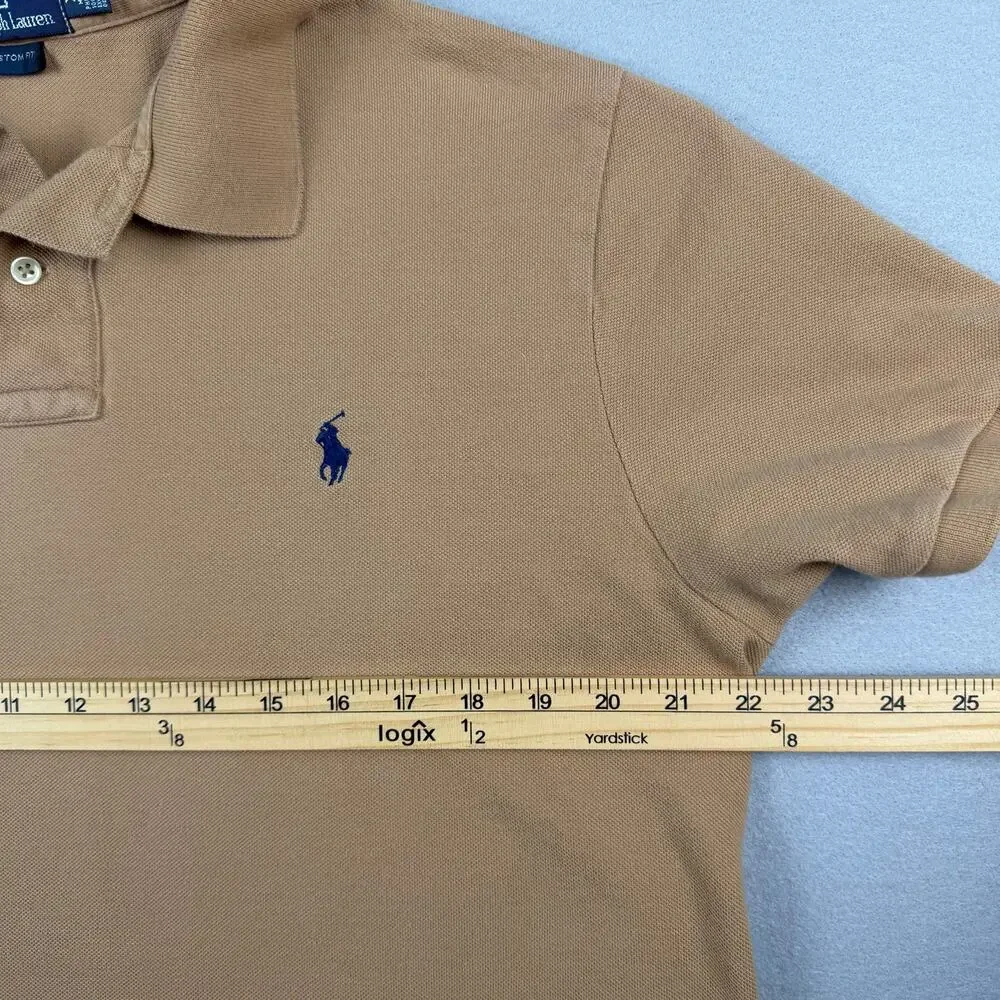 Polo Ralph Lauren Custom Fit Polo Shirt XL Tan